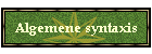 Algemene syntaxis
