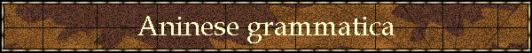 Aninese grammatica