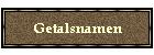 Getalsnamen