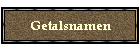 Getalsnamen