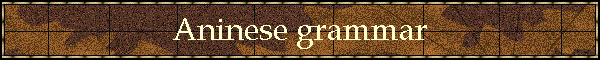 Aninese grammar