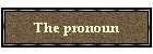 The pronoun