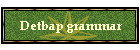 Detbap grammar