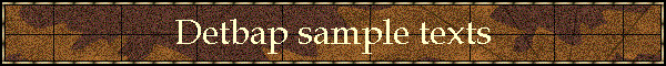 Detbap sample texts